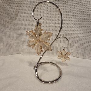 Swarovski SCS Gold and Silver Holiday Ornament Set